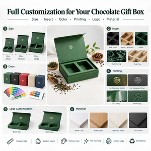 Scatola di Cartone Rigido Personalizzata con Logo Stampato, Confezione di Lusso per Bevande, Tè, Caffè, Regalo, con Chiusura Magnetica e Inserto, Grado Alimentare - Product Image 5