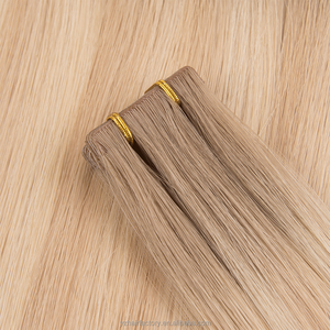 Extensiones de Cabello Rubio Europeo de Alta Calidad, Doble Trama, Invisibles, con Cinta Adhesiva Larga de PU, Extensiones de Cabello Humano Virgen - Product Image 3