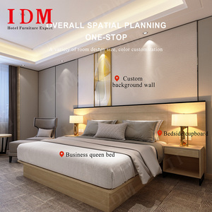 Ensemble de meubles de chambre à coucher d'hôtel de luxe moderne IDM Factory Direct, personnalisé en bois massif, pour <span class=keywords><strong>appartement</strong></span>, à <span class=keywords><strong>vendre</strong></span> - Product Image 2
