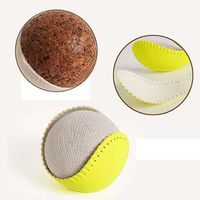 Ballons de baseball souples en cuir de 12 pouces avec logo personnalisé, coutures de haute qualité, couleur unie, durables et légers