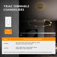 Lustre LED annulaire moderne à hauteur réglable, prix de gros, luminaire suspendu décoratif contemporain pour salon et salle à manger
