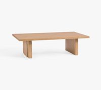 Table basse rectangulaire moderne et durable en bois massif et acier pour salon, hôtel, appartement, bureau, facile à nettoyer