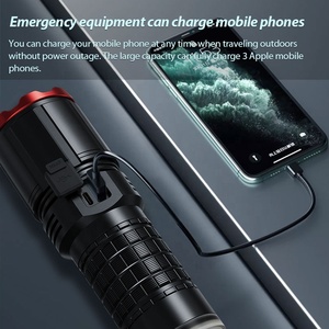 Sản Phẩm Mới Đèn Pin Cao Lumen Dài Khoảng Cách Zoom Torchlight Nhôm Hợp Kim Có Thể Sạc Lại Ngân Hàng Điện Mạnh Mẽ Handheldl Ánh Sáng - Product Image 5