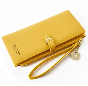 Pierre Loues Hot Selling Long Card Holder Long Zipper Minimalist Women Wallet For Shopping