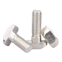 Vis à tête marteau en profilé d'aluminium industriel, norme nationale européenne, type T, tailles M5M6M8, 20/30/40/45, boulons en acier