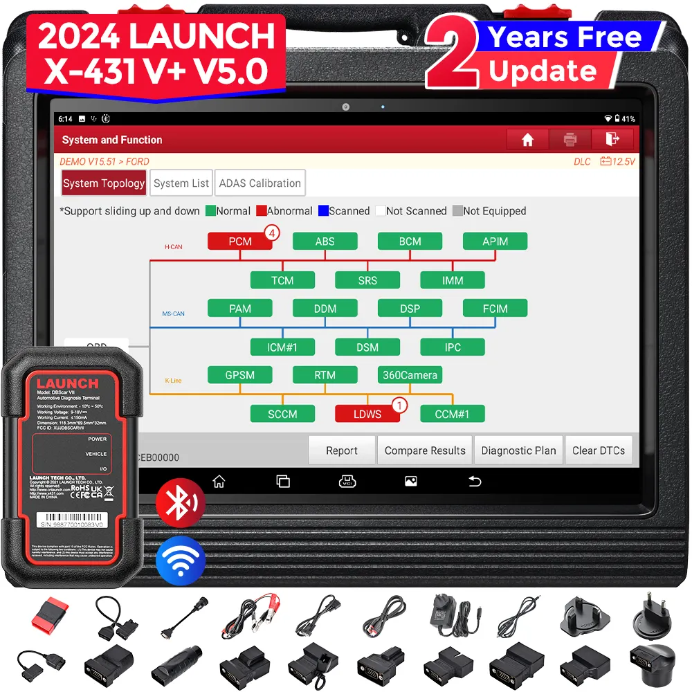 Launch X431 V+ V5.0 X-431 PRO3S+ new DBSCar VII VCI enhances wireless providing faster and more accurate diagnostic results