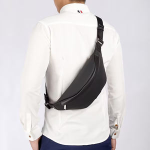 Op maat gemaakte vintage PU lederen luxe heuptas designer crossbody riemtas etui premium buiktas heuptas voor heren - Product Image 3