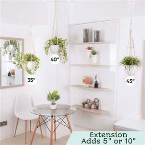 Paniers suspendus jardinières murales de balcon extérieur pour plantes d'intérieur décor en <span class=keywords><strong>rotin</strong></span> 4 pièces produits de Guangzhou faux pots tressés - Product Image 6