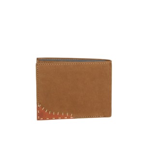 Portacarte di lusso in pelle di cavallo pazzo 385.007 chiusura a pieghe con Logo stampato in pelle corta per contanti in vera pelle - Product Image 2