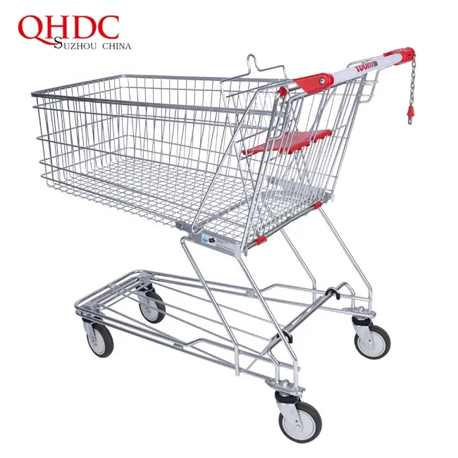 Large Size Shopping Cart Steel Shopping Trolley For Supermarket