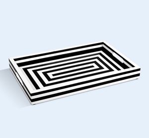 Plateau de service de luxe durable et écologique en résine incrustée pour hôtel restaurant maison cuisine table à manger utilisée par un fournisseur indien - Product Image 2