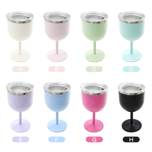 Gobelets à vin en plastique populaires en gros, verres à vin personnalisés en plastique, tasses isothermes de 4 oz avec intérieur en acier inoxydable - Product Image 1