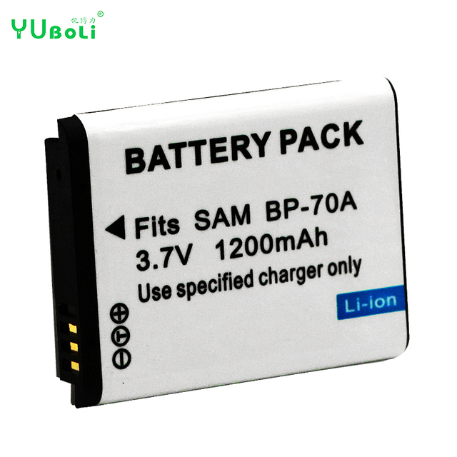 BP-70A Replacement Li-ion Camera Battery 3.7V 1200mAh for Samsung ST60 ST70 PL120 ES65 TL105 Compact Digital Camera