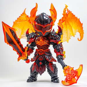 Vente en gros de figurines d'action anime personnalisées de haute qualité, figurines en vinyle ODM, figurines transparentes à effet dégradé, <span class=keywords><strong>chevalier</strong></span> flamboyant, <span class=keywords><strong>figurine</strong></span> mecha - Product Image 5