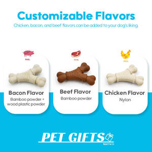 Meilleur vendeur Durable Non toxique nettoyage des dents pour animaux de compagnie interactif os jouets Nylon chien jouet à mâcher pour mâcheurs agressifs - Product Image 6