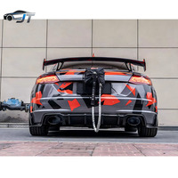 Aileron avant, jupes latérales et diffuseur arrière en fibre de carbone pour Audi TT TTRS TTS – Haute Qualité