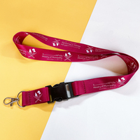 Lanières de cou promotionnelles personnalisées lanière d'anime en polyester de sublimation de logo personnalisé avec logo personnalisé