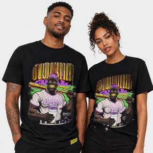 T-shirt unisexe en coton, col rond, manches courtes, streetwear, imprimé cartoon, coupe ample, toutes saisons, jersey tricoté, impression plastisol - Product Image 3