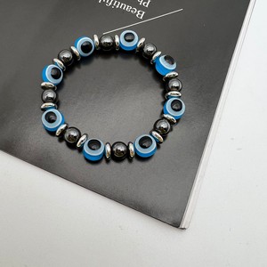Fashion Beaded <b>Bracelet</b> Colorful Evil Eye Round Beads Elastic Jewelry For Women Gift Yiwu Origin - Product Image 3