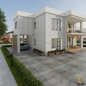 Casa Modular de Acero Ligero de 2 Pisos, 3 Dormitorios, 2 Baños, Ecológica, Inteligente, Prefabricada, para Vivienda, Parque, Escuela, Trabajo, Oficina, Villa - Product Image 1