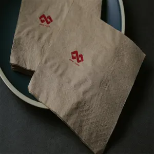 Serviette serviette kraft biodégradables, 50 pièces, serviettes en papier décolorées, brun, pour femmes