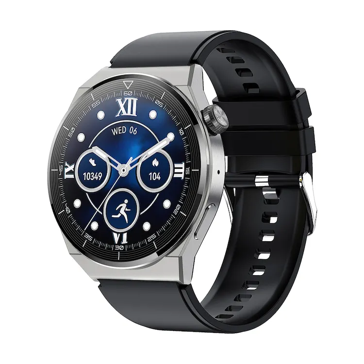 Orologio da uomo business smart watch montre connecte nfc bt funzioni di chiamata fitness tracker in acciaio inox smart watch hk46