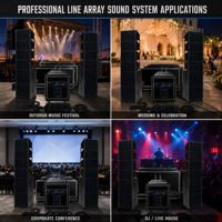 Sistem Speaker Line Array Profesional 10 Inch Speaker 18 Inch Subwoofer Peralatan Suara PA untuk Gereja Konser Pesta