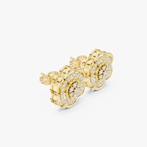 Hot Sale on Beautiful Diamond Floral <b>Stud</b> <b>Earrings</b> for Women with <b>Fine</b> Craftsmanship for Special Occasions Available for Sale - Product Image 3