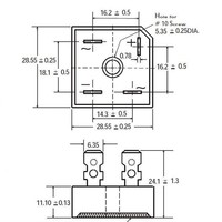 Diodo rectificador de puente KBPC2510 25A 1000V