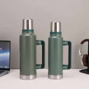 Termo de Agua para Exteriores de 1.0L, 1.4L, 1.9L, Botella de Acero Inoxidable con Aislamiento al Vacío, con Asa, Duradera, para Viajes - Product Image 2