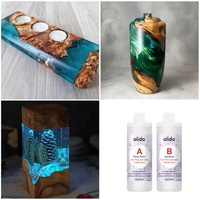 Résine époxy cristalline et durcisseur résistant aux UV revêtement brillant pour les comptoirs de bar de bricolage
