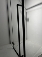 Cabine de douche complète moderne avec cadre en aluminium noir, verre trempé 90x90 8mm, pour hôtels et villas, fournie par l'usine de Suez
