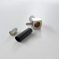 Connecteur coaxial RF à sertir mâle L9 à angle droit 1,6/5,6 pour câble 02YS(St)CY 0,45/2,0