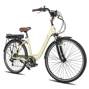 JOYKIE Us Warehouse Drop Shipping 250W 36V 700C Plata Negro Mujeres Urban Step Through Electric City Bike - Product Image 6