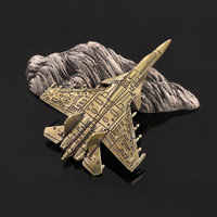 Sky Fighter Brass Artisanat Ornements Jeu Animation Avion En Laiton Collection Jouet Cadeau
