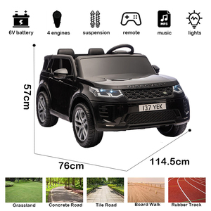 Licensed 2 Seats Children's Ride-On Car with Remote Control 4-<b>Wheel</b> <b>Plastic</b> Construction Battery-Powered 12V for Kids - Product Image 2