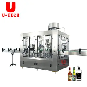Turnkey project A to Z complete line rotary glass bottle filling plant beer juice drinks glass bottle filling machine