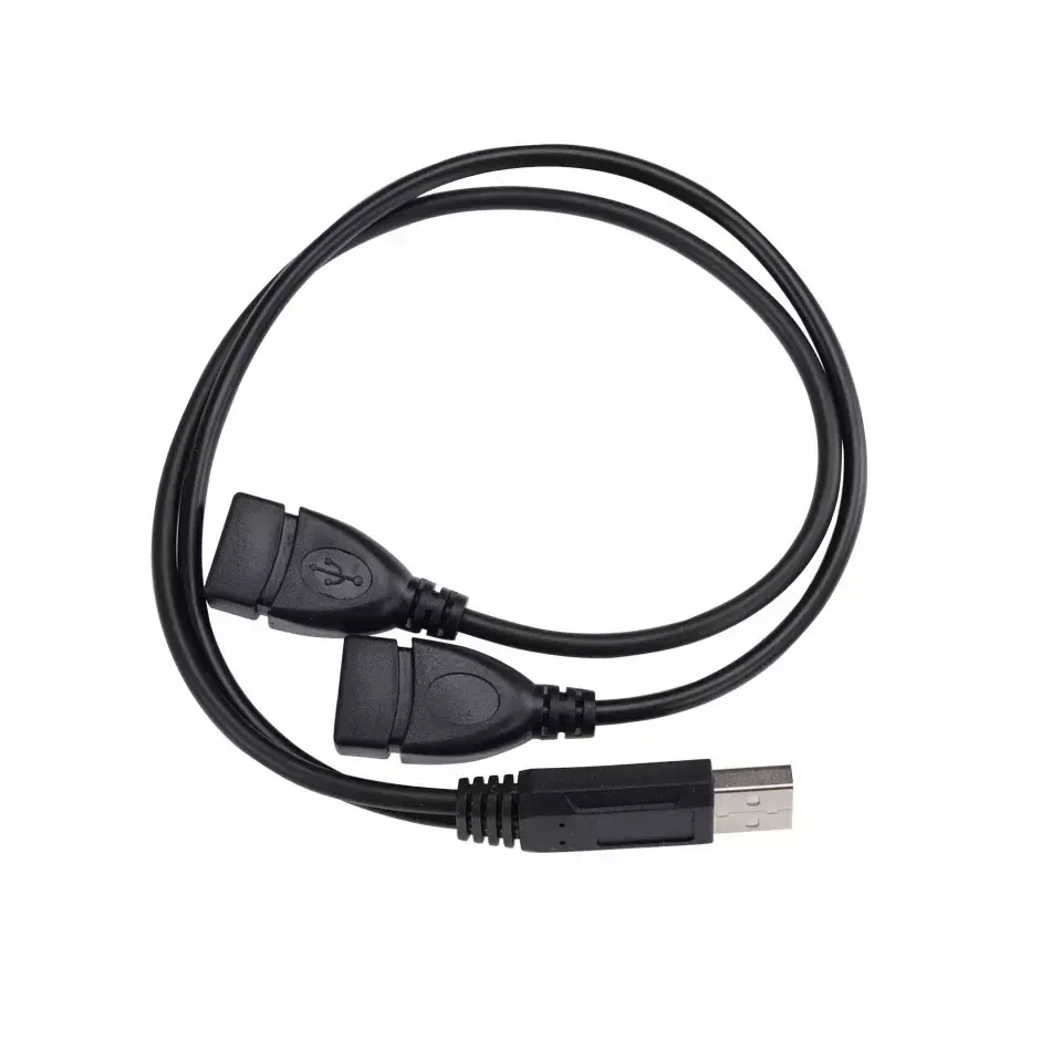 USB Splitter Y Cáp USB 2.0 1 nam đến 2 Nữ Splitter HUB dây điện mở rộng Adapter Cáp cho PC xe máy tính xách tay U đĩa vv