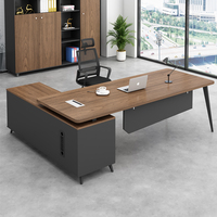 Scrivania Direzionale Moderna in Legno LBZ-20 - Scrivania di Lusso per Manager e CEO con Funzione Estensibile per Uso Commerciale