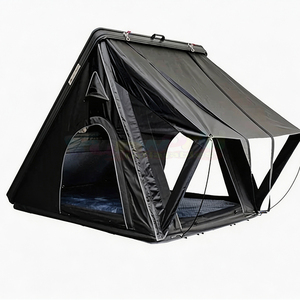 Tente de toit rigide 4 saisons en aluminium pour 4 personnes, type clamshell, avec fenêtres en maille pour voiture 4x4 - Product Image 1