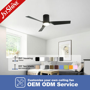 Ventilador de techo LED 1stshine, Wifi, reproducción de música, aspas de plástico montadas al ras, ventilador de techo inteligente con luz LED - Product Image 4