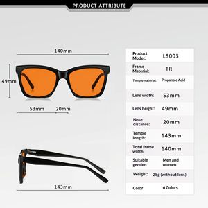 Lunettes anti-lumière bleue 100% - Cadre carré en TR90 noir unisexe - Léger - Bloque la lumière bleue - Vente en gros OEM - Mode - Haute qualité - Nouveau modèle - Logo personnalisé - Product Image 4