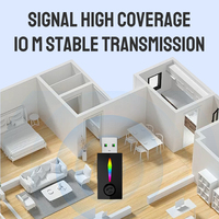 Transmisor Inalámbrico Fmear BT 5.3 de Plástico, Plug-and-Play para Teléfonos Móviles, Computadoras, Televisores, Convierte Dispositivos y Altavoces al Instante