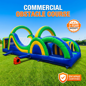 Pista <span class=keywords><strong>de</strong></span> Obstáculos Inflable <span class=keywords><strong>de</strong></span> Grado Comercial <span class=keywords><strong>de</strong></span> 40 pies <span class=keywords><strong>de</strong></span> Largo para Eventos Corporativos y Formación <span class=keywords><strong>de</strong></span> Equipos, Certificada EN14960 - Product Image 5