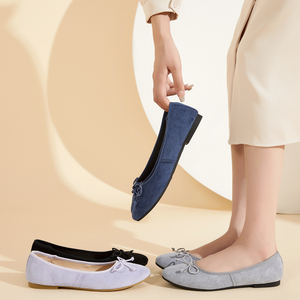 Chaussures de danse plates à nœud papillon pour femmes, style simple, chaussures de mode, vente en gros à prix réduit - Product Image 6