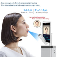 Alcoholímetro Preciso con Reconocimiento Facial para Control de Acceso y Asistencia, Ideal para Pruebas de Alcohol en Conductores