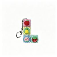 Jouet de décompression Clavier mécanique à touches fruitées, anti-stress musical, série dessin animé, pendentif pour sac d'école étudiant