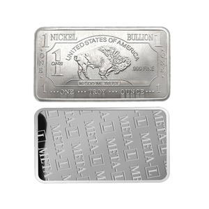 1 oz / Une once Troye de nickel fin .999, lingot de nickel Buffalo, collection d'art métallique <span class=keywords><strong>Ni</strong></span> - Product Image 3