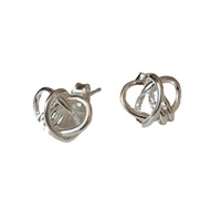 Boucles d'oreilles clous ICEBELA en argent sterling 925, design simple et tendance, motif boule torsadée, cercle géométrique enroulé, pour femme