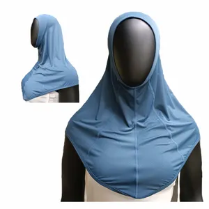 Sentiment de fraîcheur, tissu en maille, vêtements de sport respirants, écharpe hijab pour femmes musulmanes avec impression de logo personnalisé